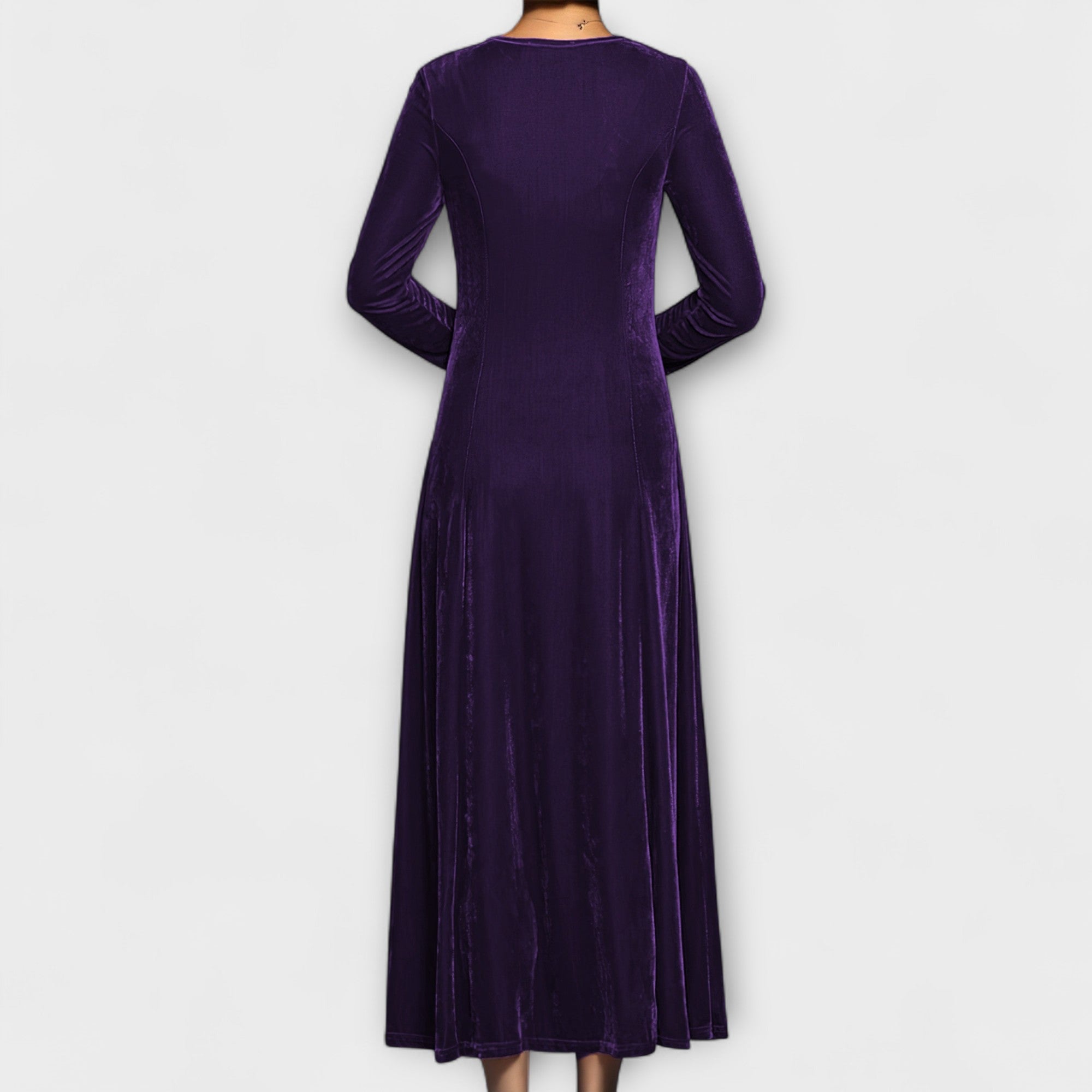 Maya™ | Soft Velvet A-Line Dress