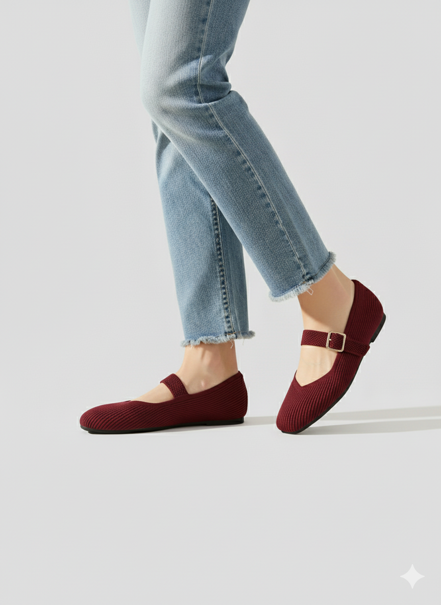 Mary-Jane Flats Toe