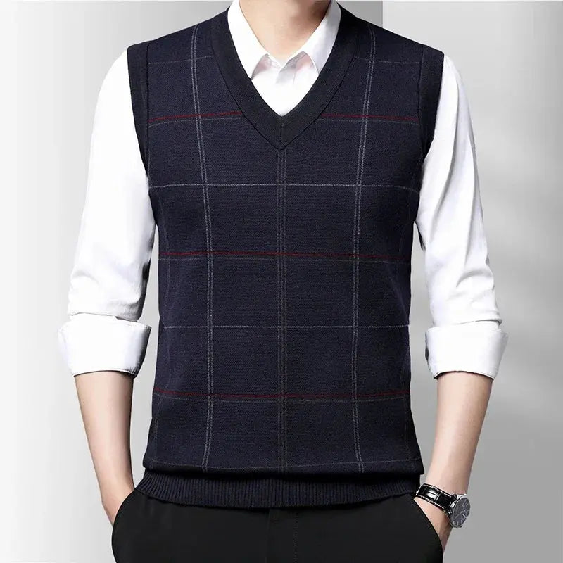 Sebastian | Academic Checkered Kinit Sweater