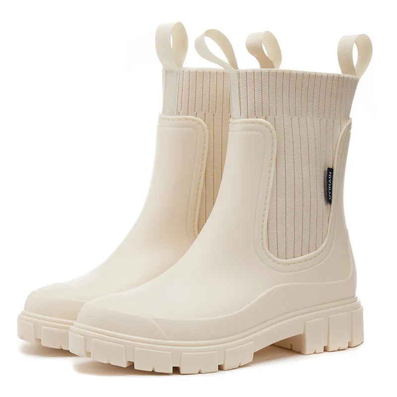 AYLA Water-resistant Boots - Cream