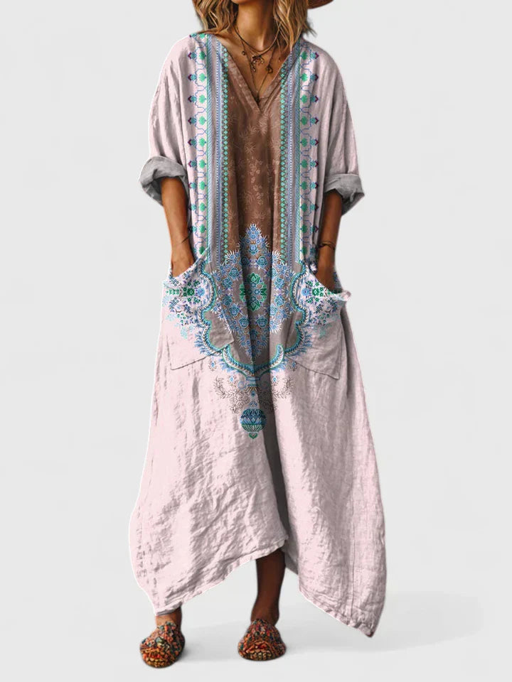 ELARIS β Sage Artful Midi Dress