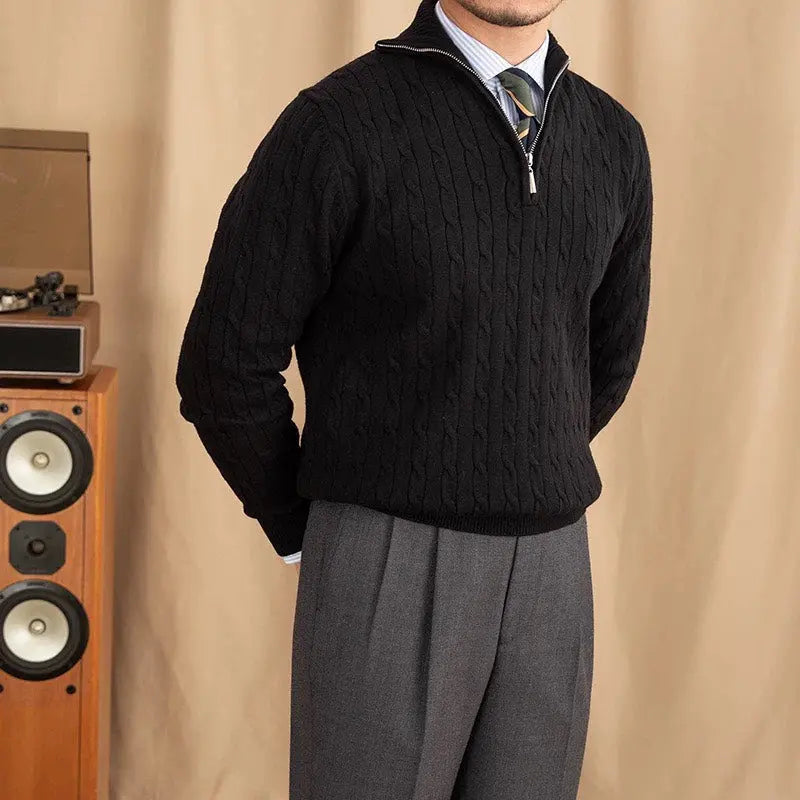 Daniel | Comfortable Zip Neck Sweater