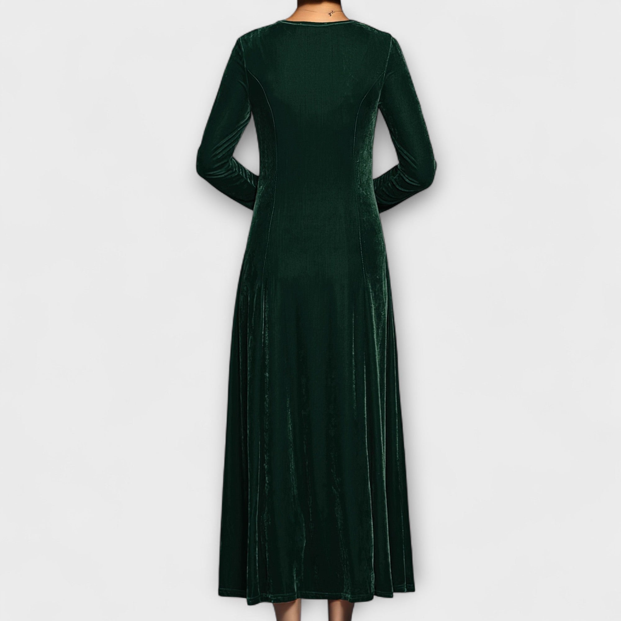 Maya™ | Soft Velvet A-Line Dress