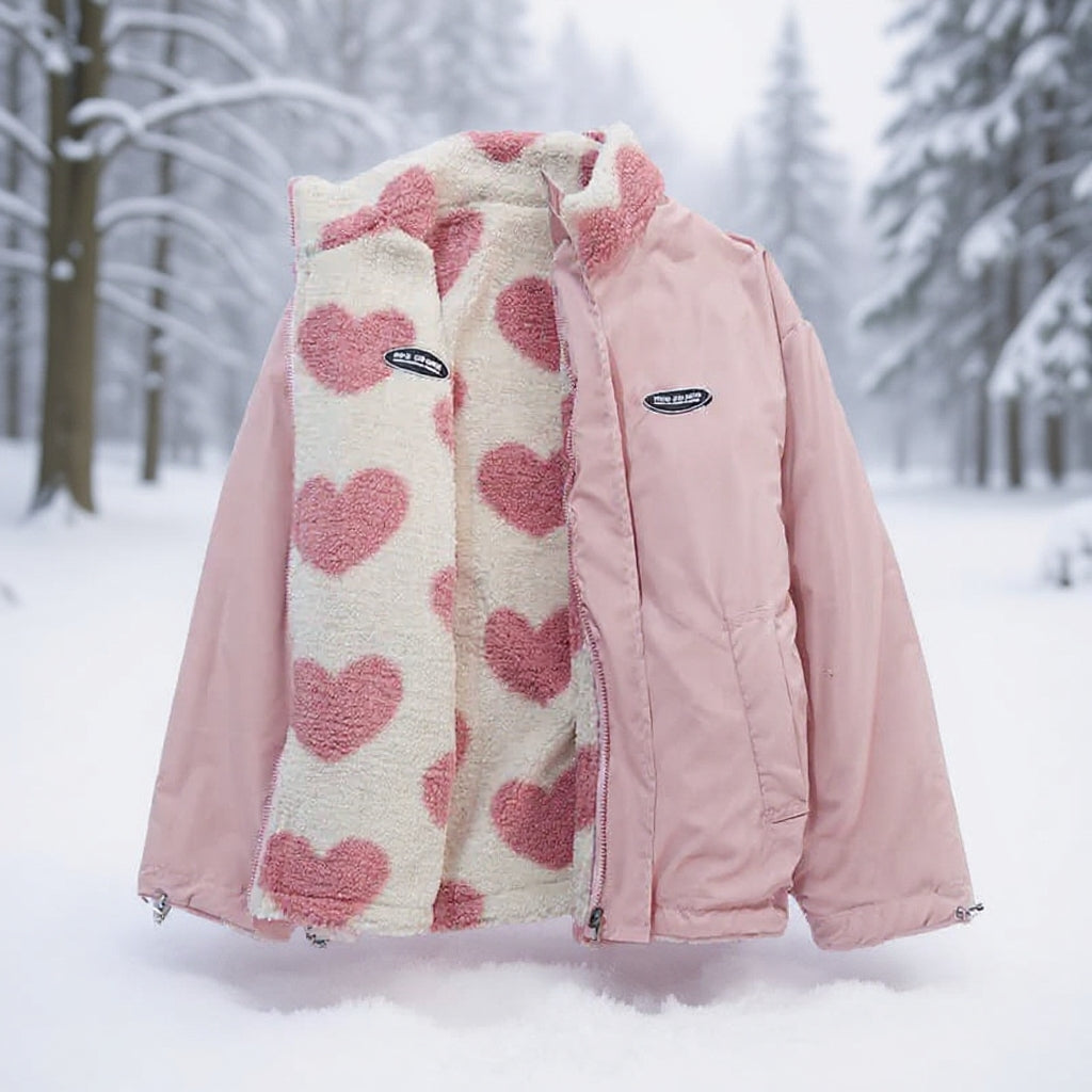 Amara – Reversible Heart-Lined Cozy Jacket