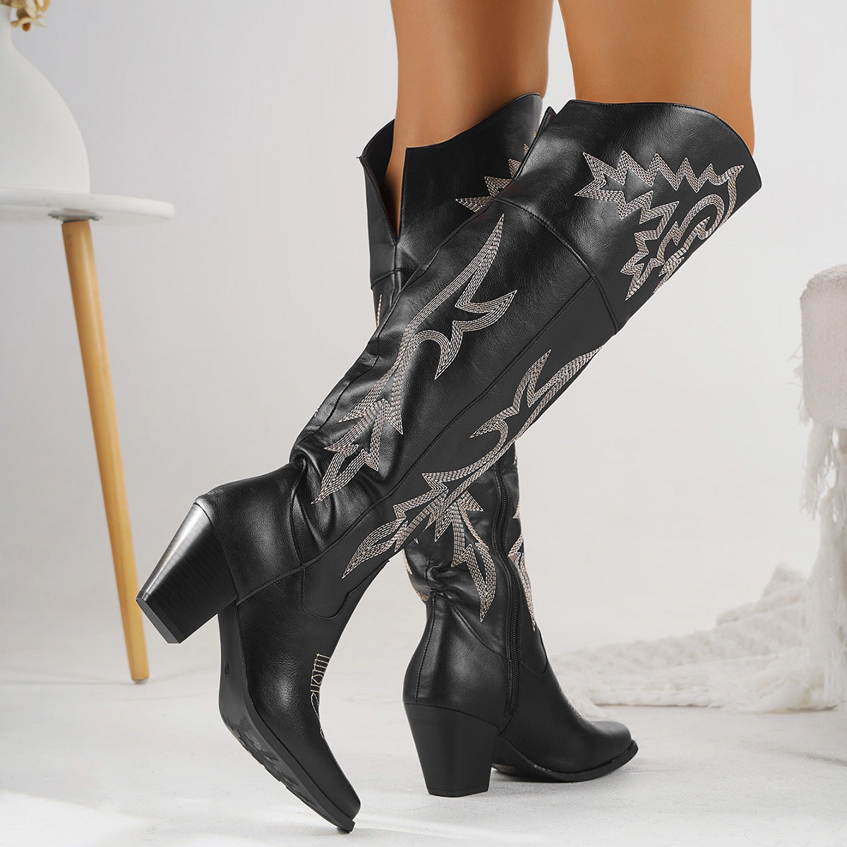 Amelia | Timeless Over-the-Knee Western Boots