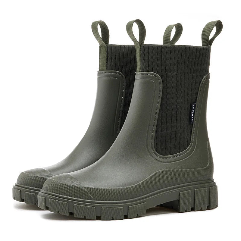 AYLA Water-resistant Boots - Army Green
