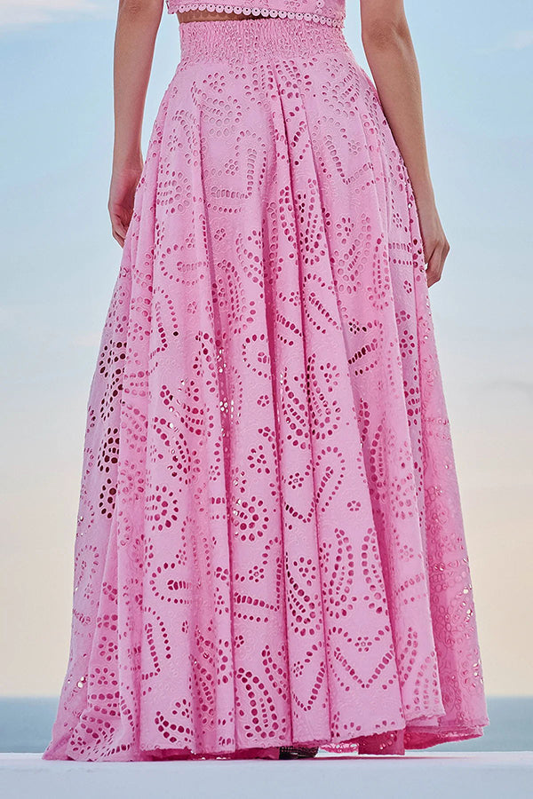 Larissa™ Embroidered Top & High-Waist Maxi Skirt Set