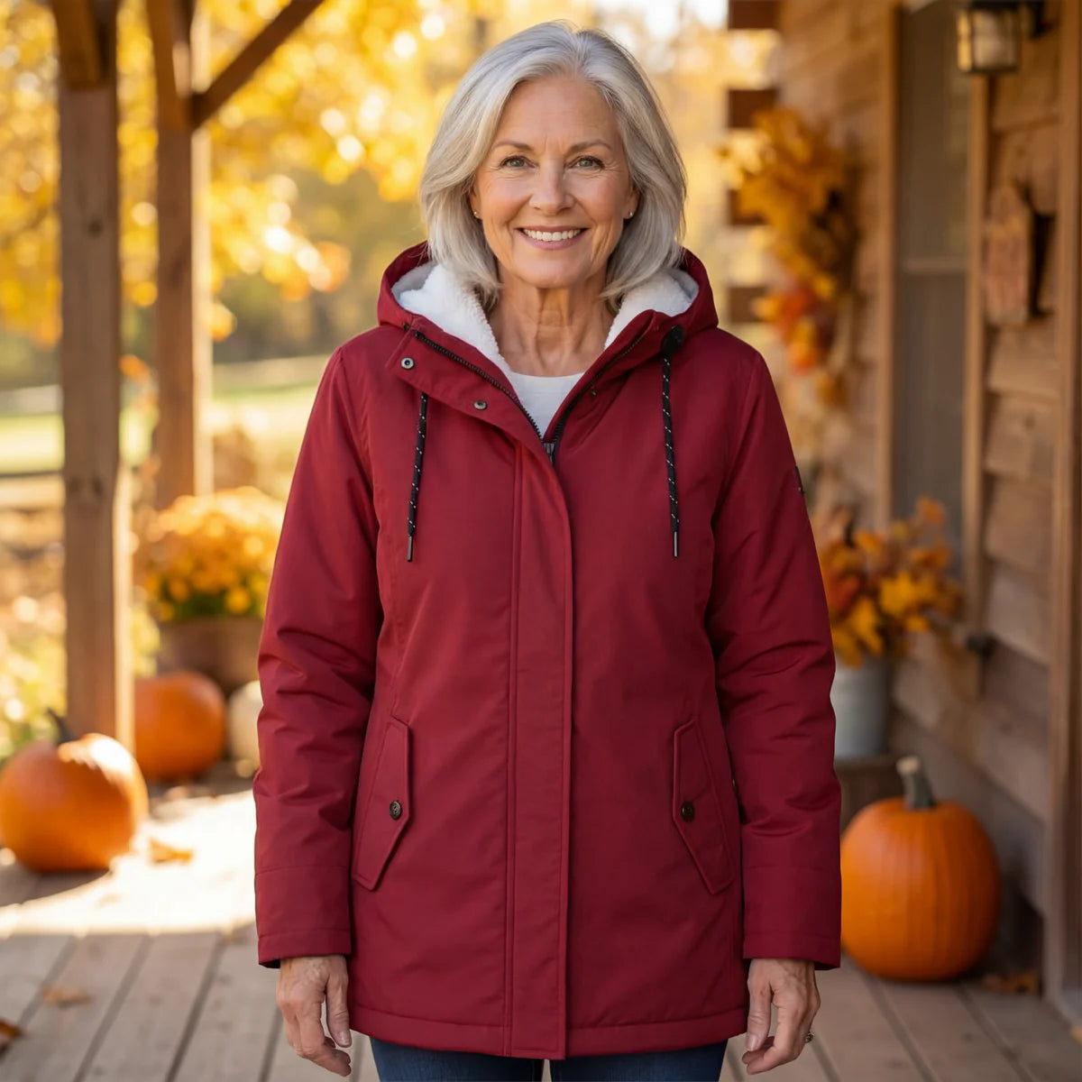 AMINA™ - Thick Winter Coat with Hood and Quilted Lining for Winter Warmth